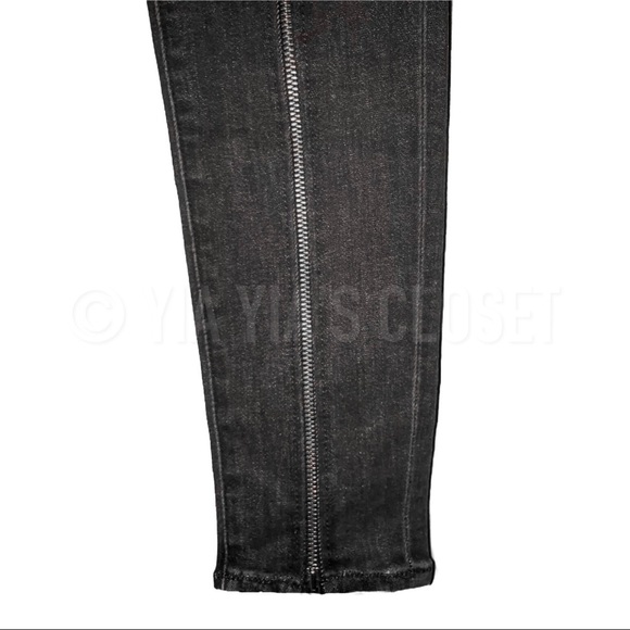 J Brand SZ 23 Women's 620 Zip-Hem Super-Skinny Jeans in Black Heath NEW - Picture 11 of 11